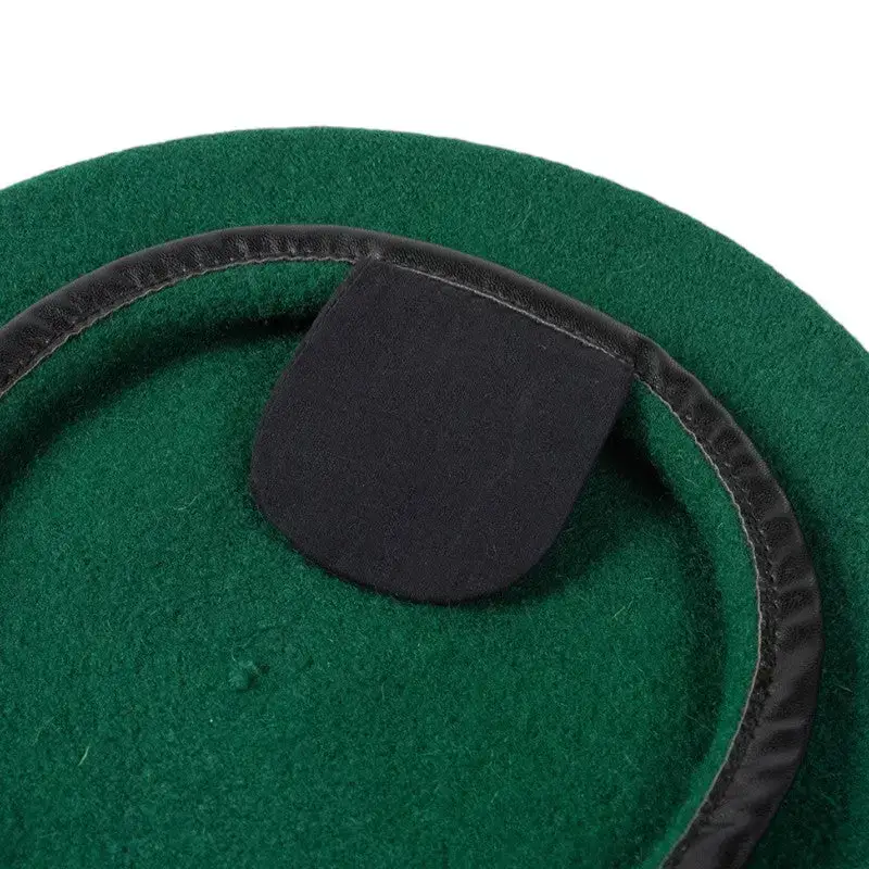 Béret militaire avec bord en cuir - Image 9