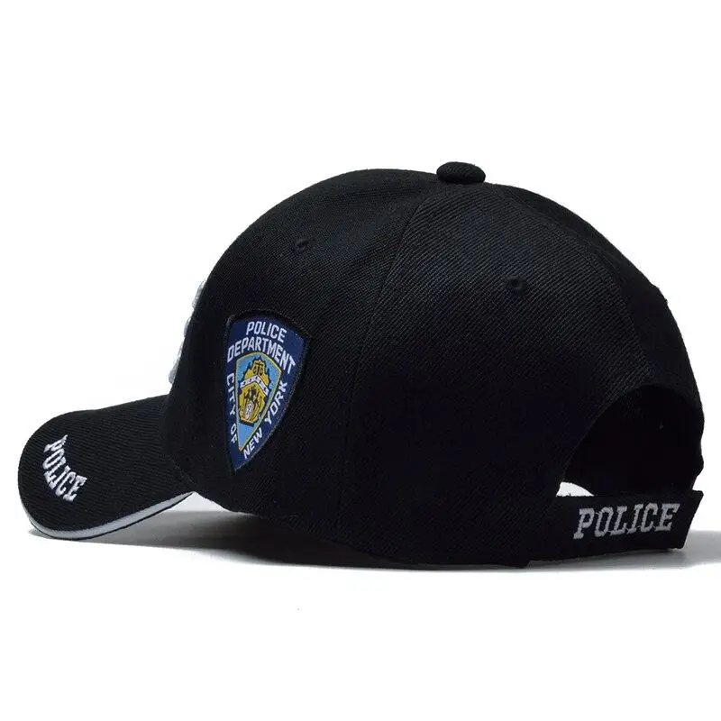 Casquette militaire noire homme - Image 7