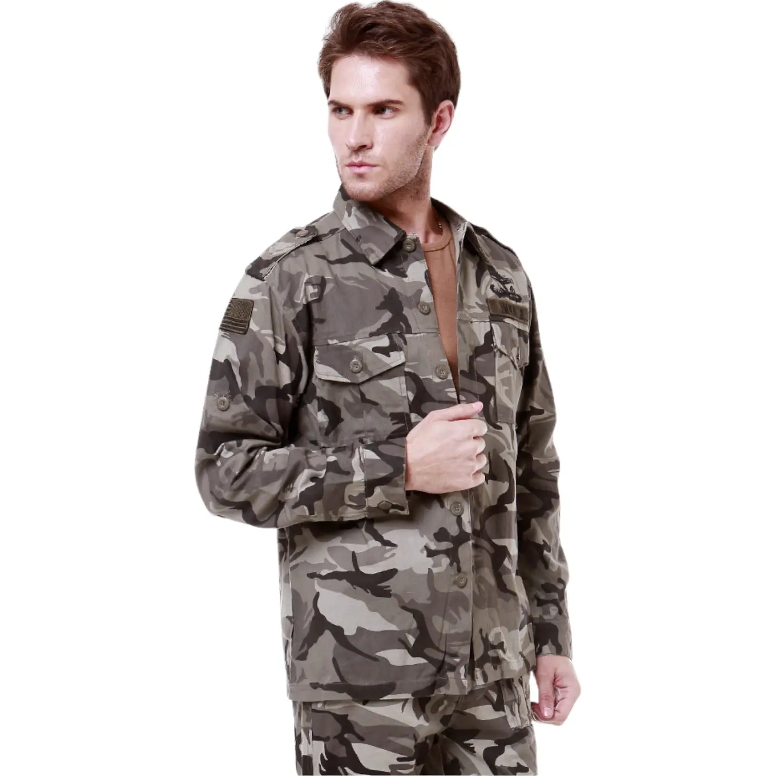 Chemise style militaire homme - Image 7