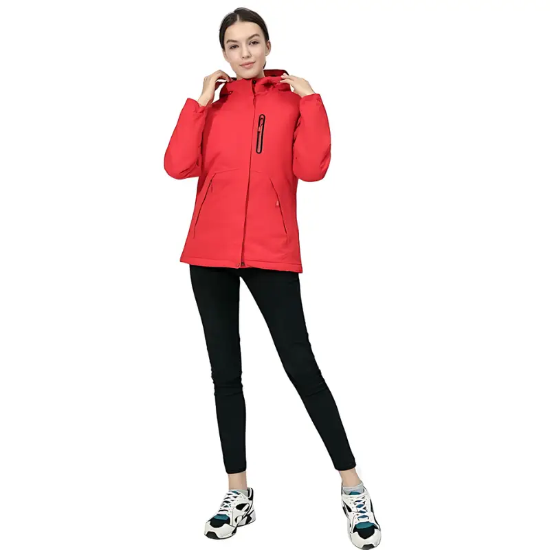 Veste chauffante femme imperméable avec capuche - Image 25