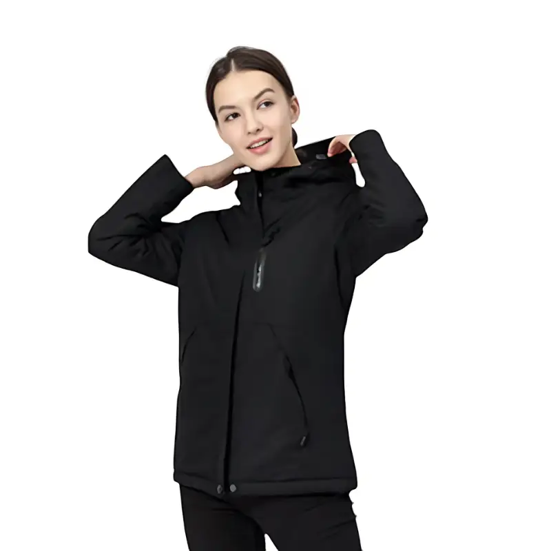 Veste chauffante femme imperméable avec capuche - Image 5