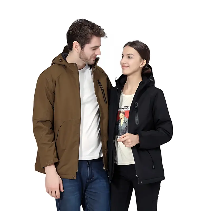 Veste chauffante femme imperméable avec capuche - Image 7