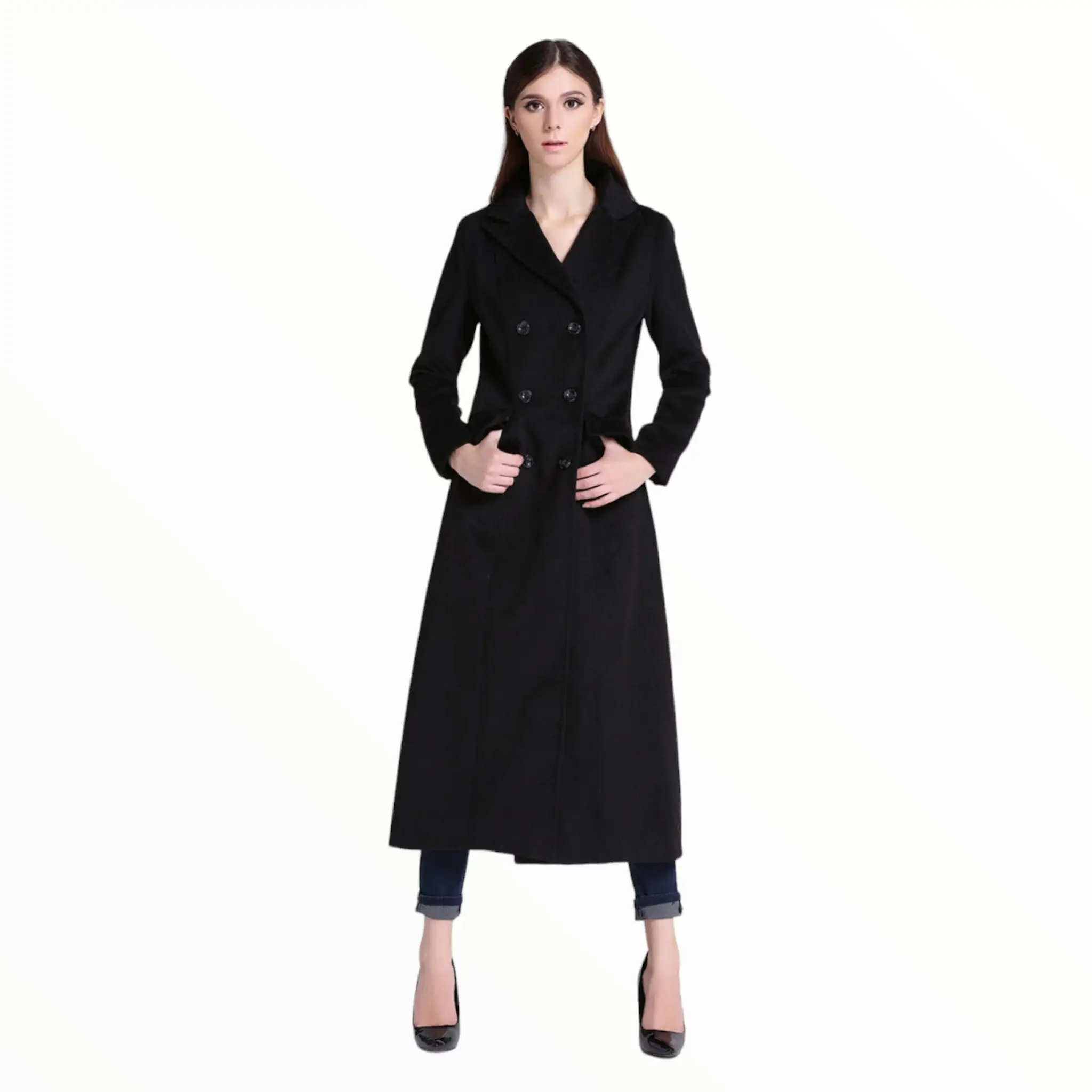 Manteau long militaire femme - Image 2