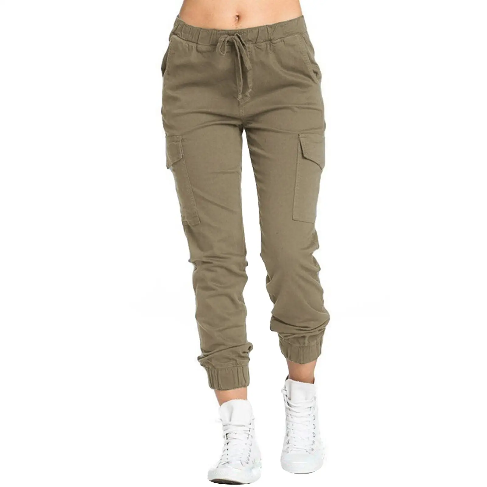 Pantalon treillis femme kaki - Image 2
