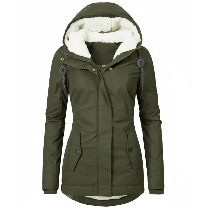 Parka femme militaire avec fourrure