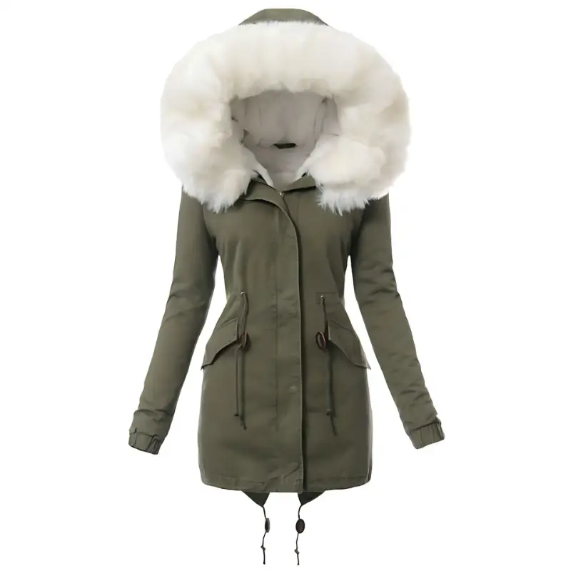 Parka militaire fourrure blanche - Image 2