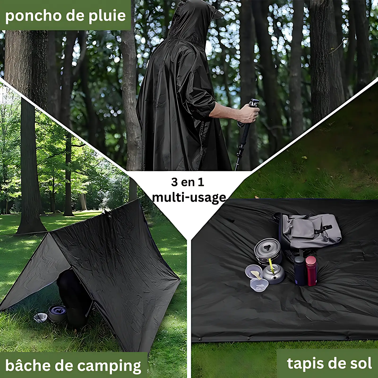 Poncho pluie multifonctionnel - Image 3
