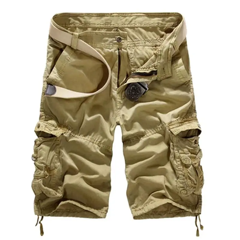 SHORT MILITAIRE AVEC EFFET FROISSÉ