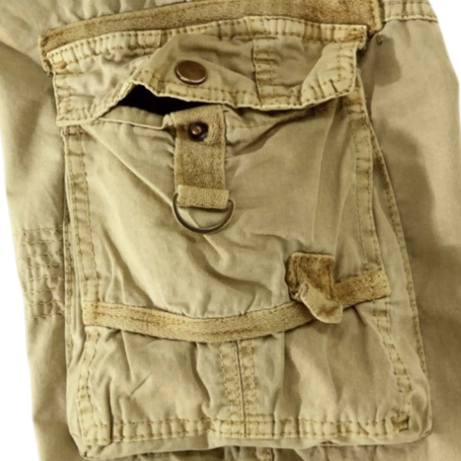 SHORT MILITAIRE AVEC EFFET FROISSÉ - Image 6