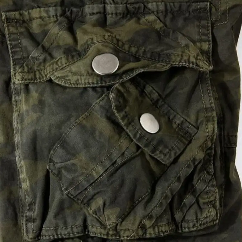 SHORT MILITAIRE - CAMOUFLAGE ROUGE - Image 3