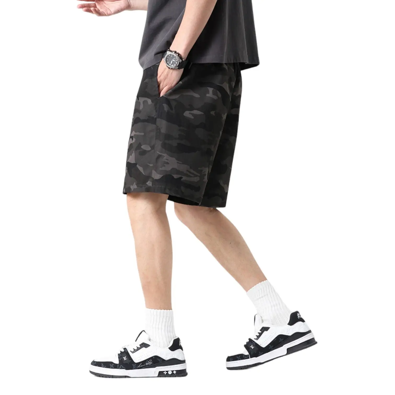 SHORT MILITAIRE EN COTON SOUPLE - Image 5