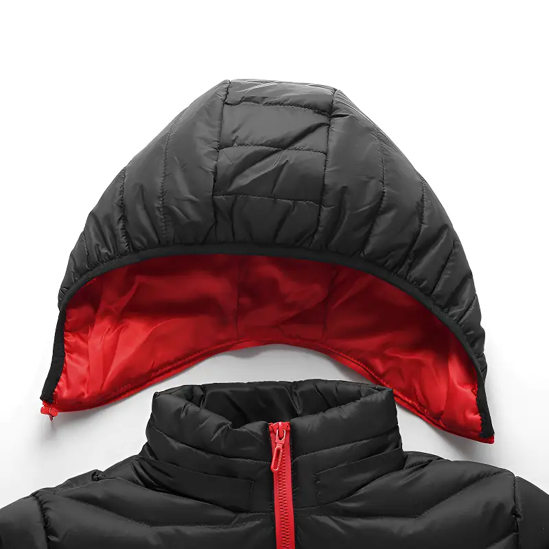 Veste chauffante 11 zones noire et rouge avec double commande - Image 6