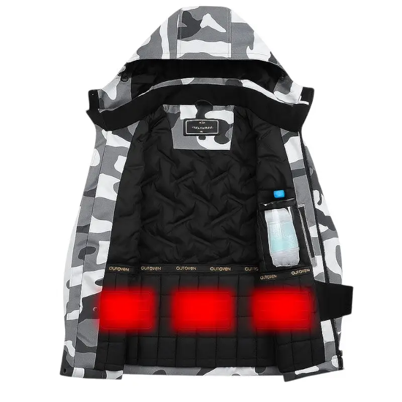 Veste chauffante camouflage multicolore - Image 7