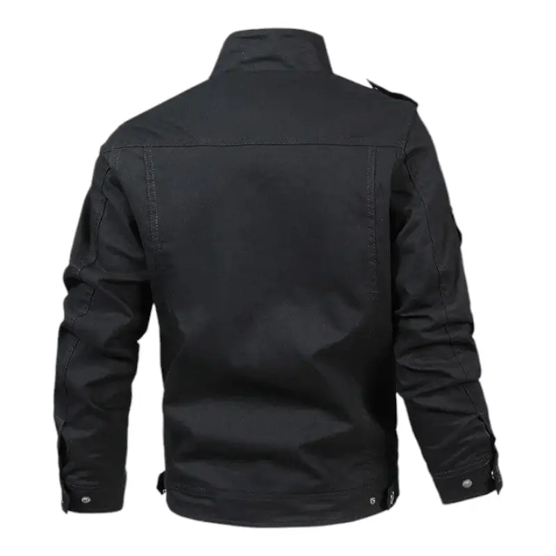Veste homme militaire noire - Image 2