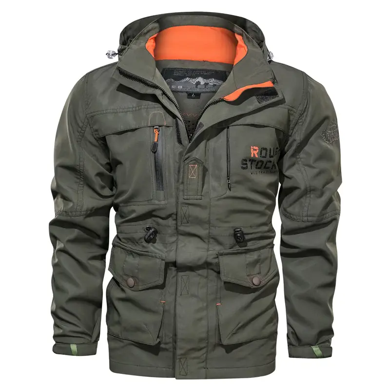 VESTE MILITAIRE AVEC REVERS ORANGE - Image 2