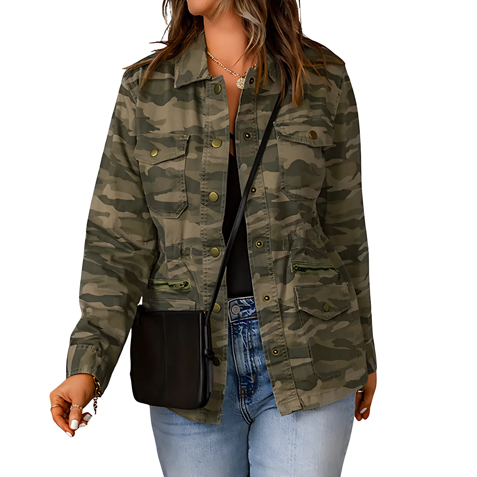 Veste militaire femme chic - Image 5