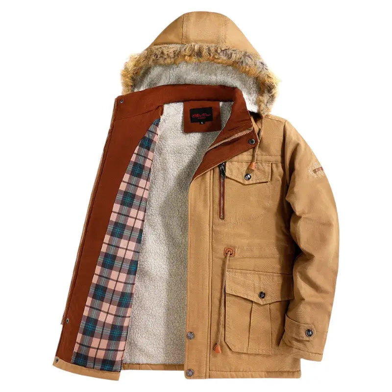 Veste militaire fourrure homme - Image 11